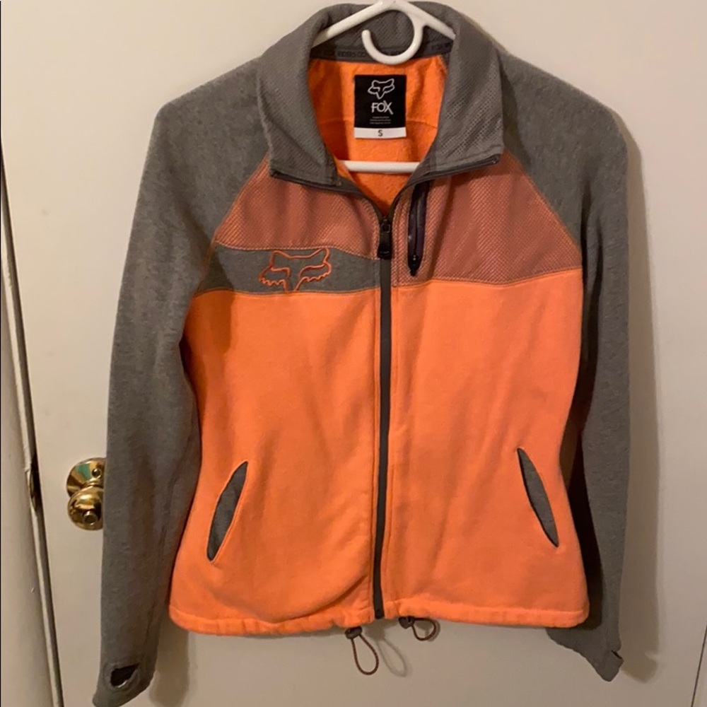 Fox orange athletic zip up